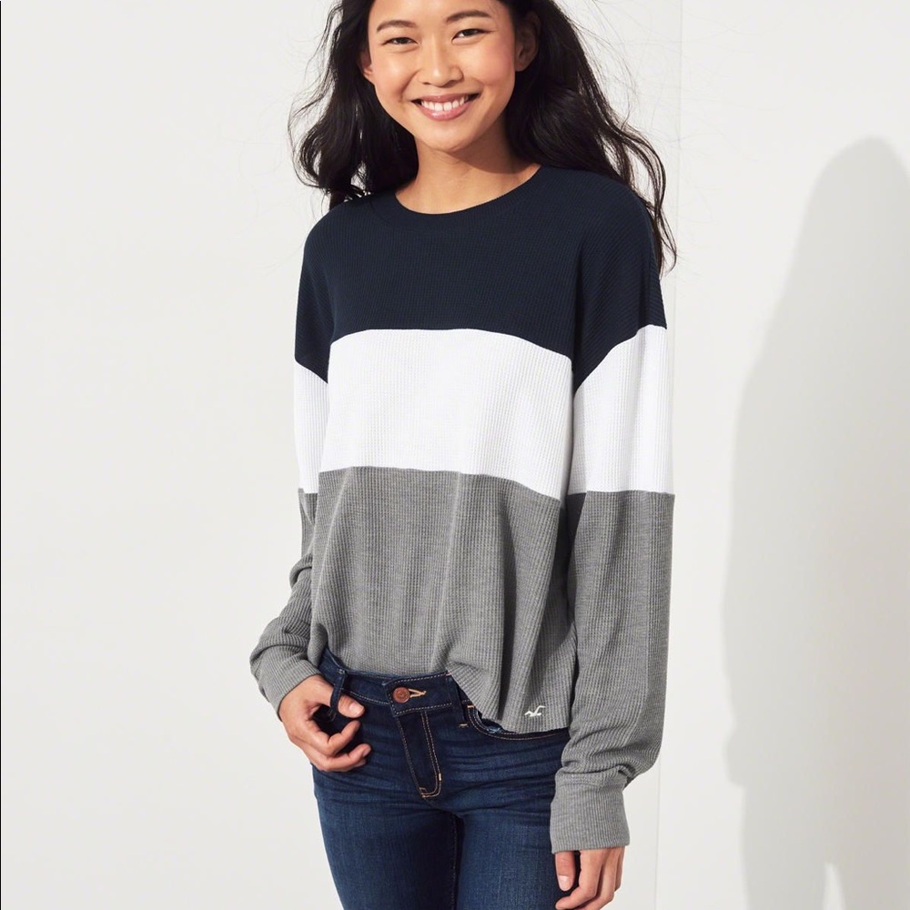 Hollister Boyfriend Waffle Knit LongSleeve/Sweater